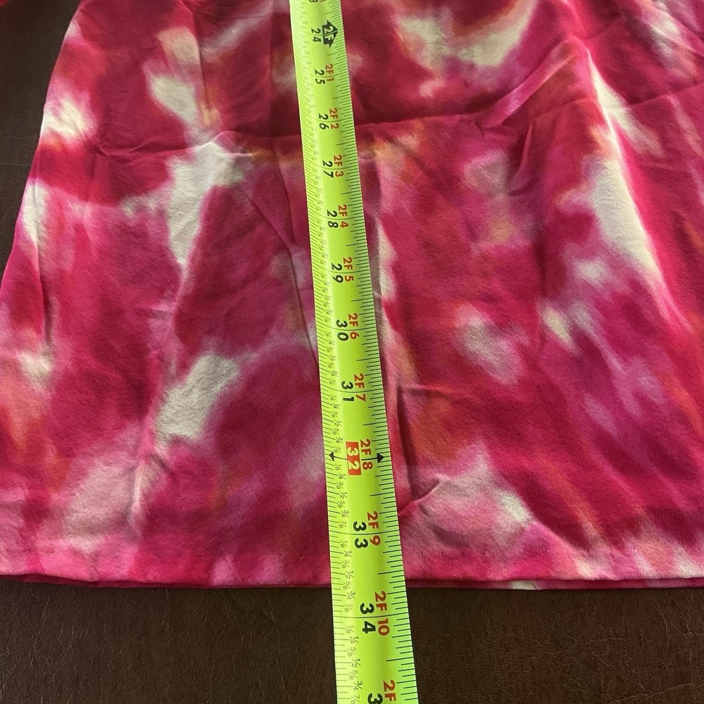 Ann Taylor Sz 0P Pink Silk V-Neck Ruffles Tie Gathered Waist Sleeveless Dress - Picture 4 of 7